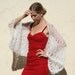 Anu - Silk Kid Mohair Holiday Shrug in White by Eva Bella