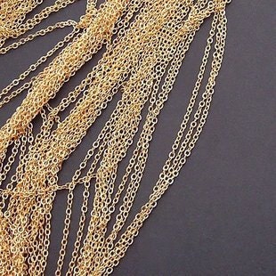 Gold Plated Copper Chain Super Fine Chain Very Slender Chain 5mx1.5mm T13R673
