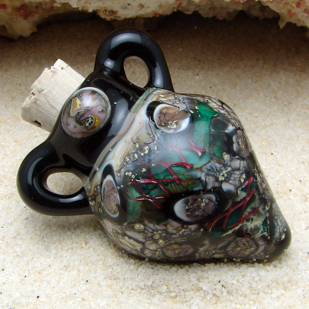 Miniature Perfume Bottle Pendant Hand Blown Glass Vessel For Essential Oils and Scented oils