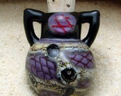 Purple Glass Perfume Bottle Pendant Hand Blown Glass Vessel for Perfume and Scented Oils