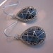 Sapphire Earrings Dark Blue - Sterling Silver Earwires - Bridesmaid Earrings - Bridal Earrings - Wedding Earrings