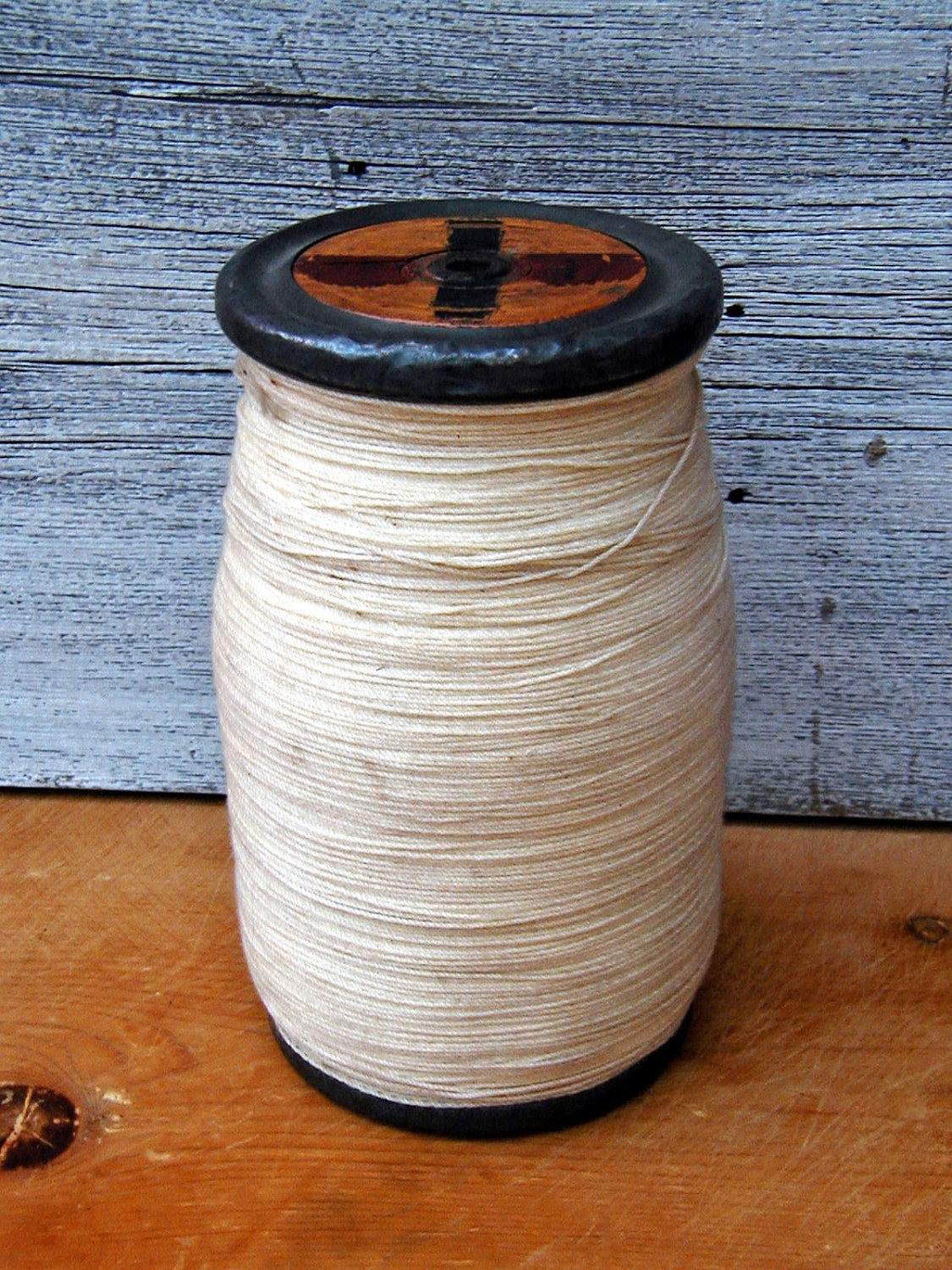 Large Old Industrial Spool of String
