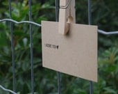 Adore / Set of 4 Simple, Modern, Kraft, Small Cards