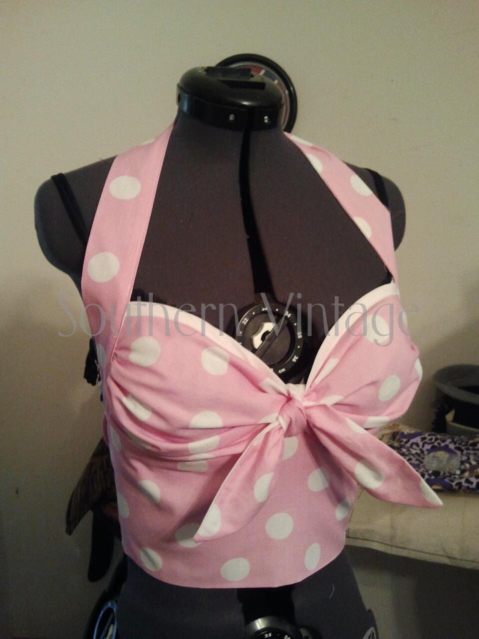 Rockabilly Pinup Custom made 50s Halter Top