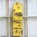 Vintage Up-Cycled Yellow Mail Holder