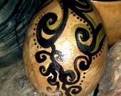 Faberge Egg - Hand painted - coffee - gold - black