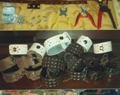 Leather Wristband Cuffs