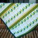 Baby Quilt - Colorful Green Forest Nature Baby Quilt - SALE