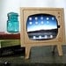 Handmade Natural Wood Retro TV Ipad Dock