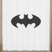 Batman Shower Curtain Batman Retro Original Bat Logo Sign bathroom decor bath kids