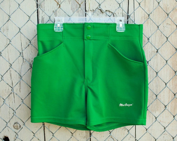 Green MacGregor coach shorts by GreatWhiteVintage on Etsy