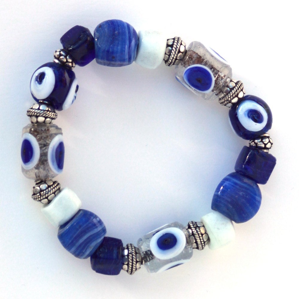 Nothing Grouchy About Oscar Bracelet - Handmade Evil Eye Beads