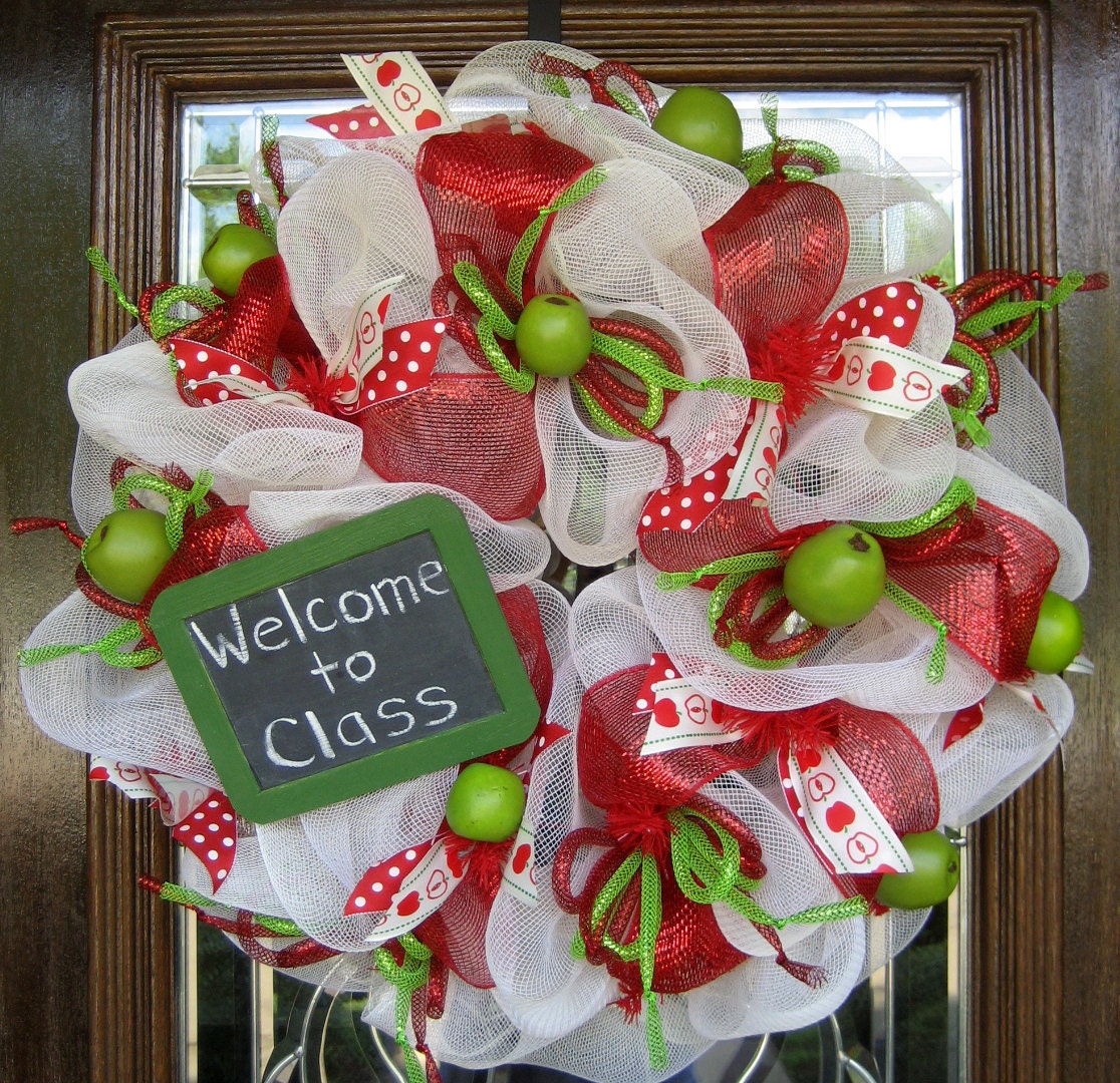 Deco Mesh TEACHER APPRECIATION WREATH