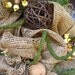 Deco Mesh BURLAP WREATH with Moss and Burlap Bow