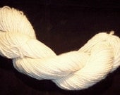 Handspun wool and mohair yarn. 3 ply. 132 yards