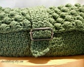 Cross Body Crochet Purse - Green with with Bobbles - Ready to Ship - Spring Purse - OOAK