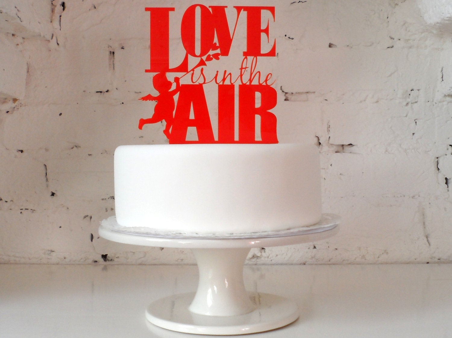 Love is in the Air Cake Topper