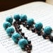 Crackled Turquoise Czech Glass and Antiqued Copper Beaded Bib Necklace