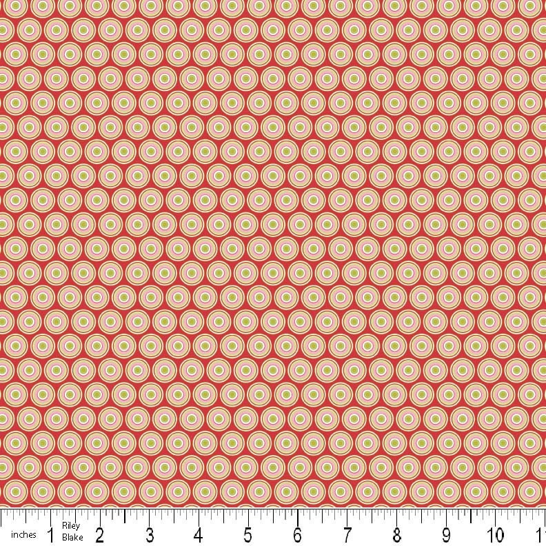 Love Birds by Deena Rutter for Riley Blake, Dots Cranberry, SKU C7094, 1 yd