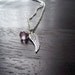 Antiqued Silver, Tiny Wing Pendant, Pink Mystic Quartz Necklace