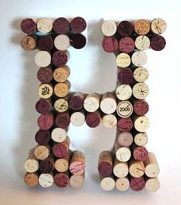 Wine Cork Monogram Letter