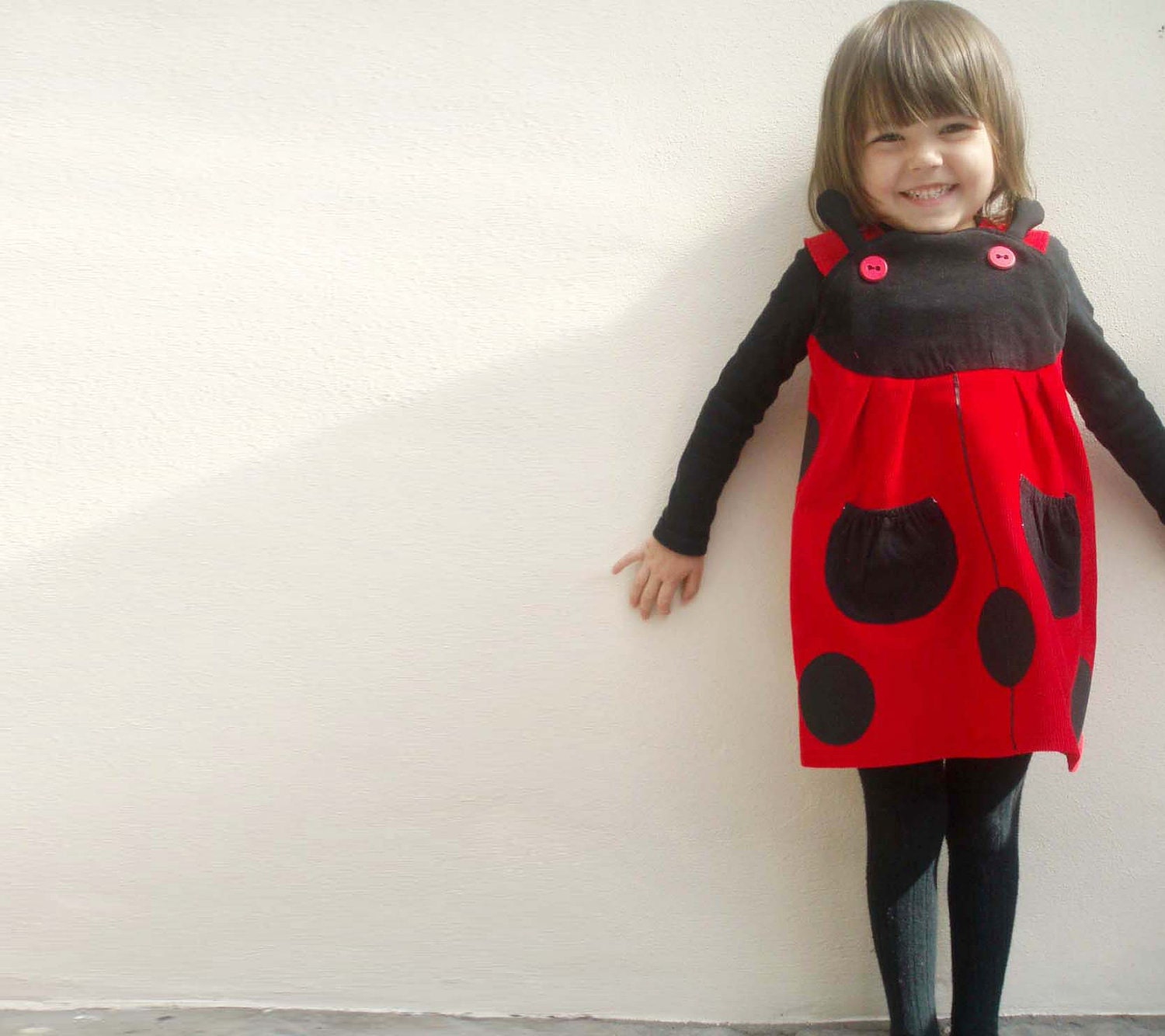 GIRLS DRESS -LADYBIRD-red & black play dress- Sizes 6m-1t-2t-3t-4t-5t-6t British team Etsy