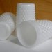 Set of 4 Hobnail Milkgass Glasses