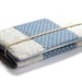 linen and cotton patchwork book cover -small moleskine size-