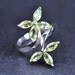 Peridot ring, sterling silver ring, gemstone ring, august birthstone, marquise shape, green stone