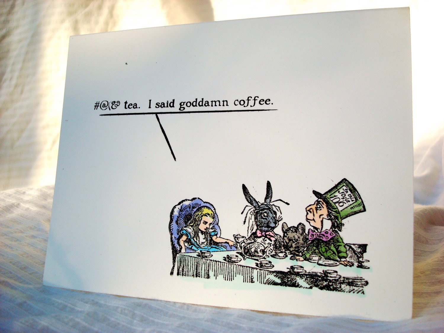 Alice Wants Coffee, Damnit card
