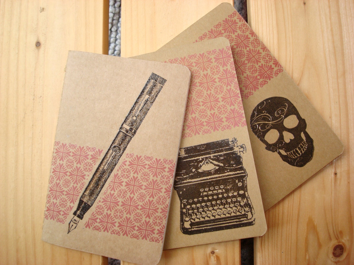 Embossed Moleskine Cahier Notebook 3 pack