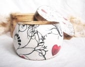 Spring must have gift for her  - bangle in a decorative wooden gift box, gift for her, hearts, birds