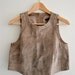 Very soft suede short style sleeveles top - Size S/M