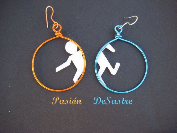 Portal Earrings Glados Valve geek Aperture Science gamer
