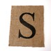 Letter S - burlap wall decor, alphabet art, monogram