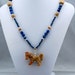Lapis Lazuil & Soapstone Donkey Pendant Statement Necklace