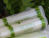 Chapstick - Shea Butter lip balms - THREE organic shea butter & essential oil FENNEL chapsticks - wildvioletta