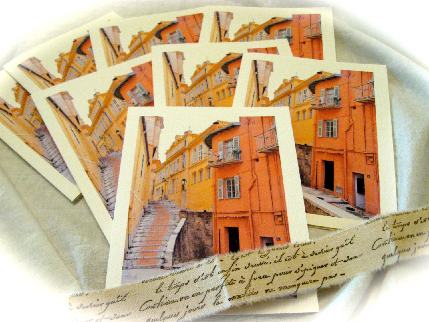 French notecards of a Street in Merton, France