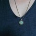 RESERVED Into the Shire, Hobbit Door Necklace, Painted Wood, Antique Brass Chain, Made to Order