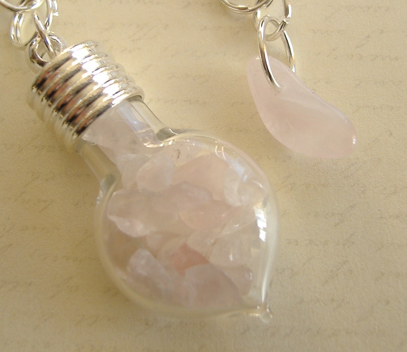 Rose Quartz Pendulum - Stone of Universal Love, Youth, Inner Peace, Healing Blocked Chakras, Metaphysical, Divination, Dowsing, Pendulum
