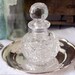 Vintage Cut Glass Vanity Decanter Bottle