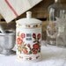 Vintage French Milk glass Apothecary Jar - Rose - Rosa Gallica by Verreries Brosse