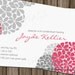 Bridal shower invitation Printable wedding shower baby shower birthday invite lavender purple with mums hydrangea 4x6 or 5x7