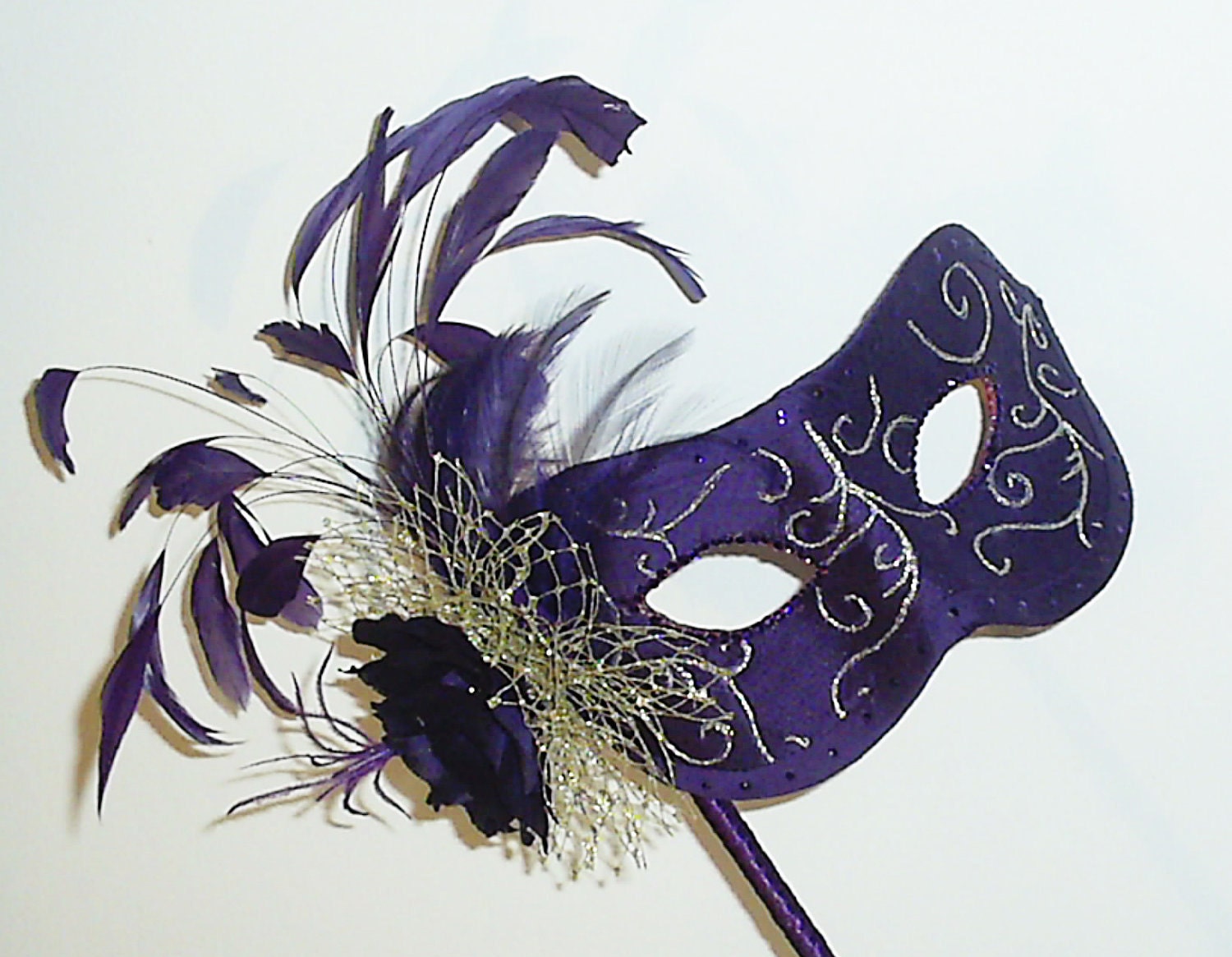 Purple and Gold Masquerade Ball Mask