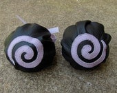 Custom Color Leather Practice Poi Heads With Spiral Applique