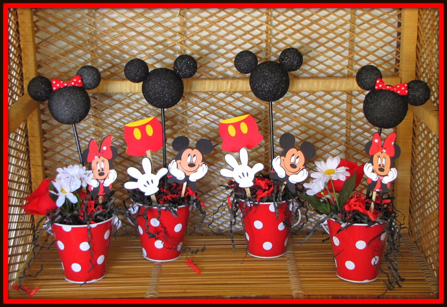 Mickey Mouse Birthday Decorations (Set of 4)