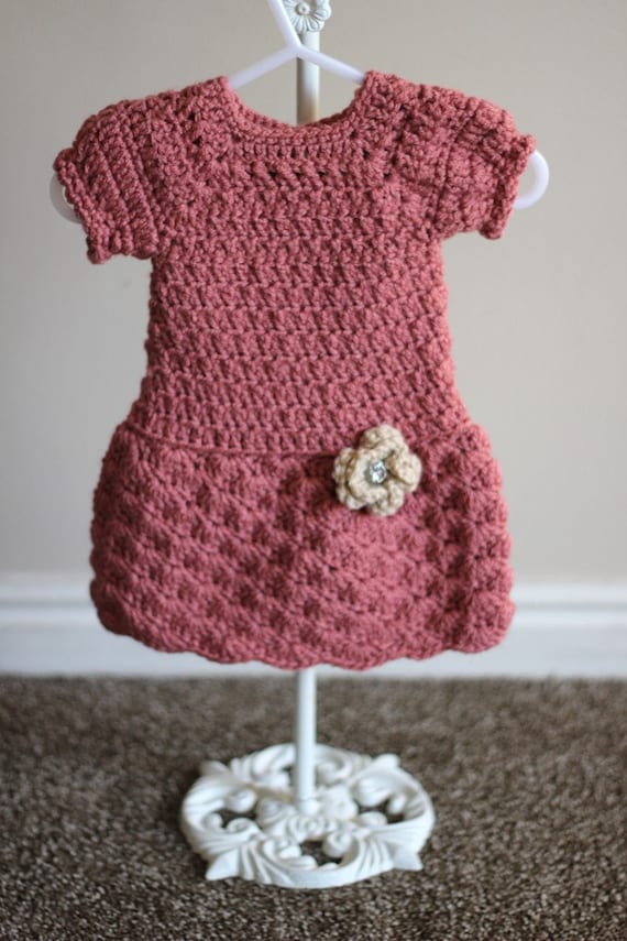 Adorable Amber Dress Crochet Pattern Sizes Newborn, 0-3, 3, 6-9 12 Months
