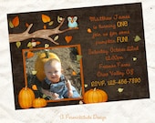 birthday invitation little pumpkin print yourself file