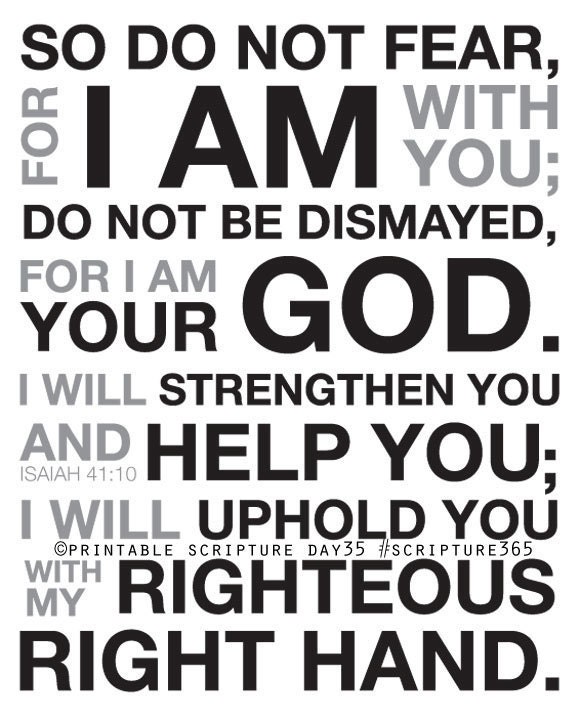 Isaiah 41:10. I AM your God. 8x10. PDF. DIY Printable Christian Scripture Poster. Bible Verse.