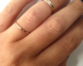 Set of 2- Layering 14K Gold Filled Stacking and Above the Knuckle Rings, midi rings- any sizes
